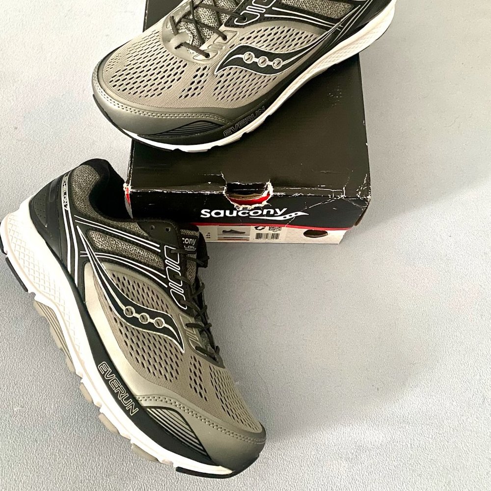 New Saucony Men's Echelon 7 Everun Grey-Black Running Shoe S20468-1 Size 10